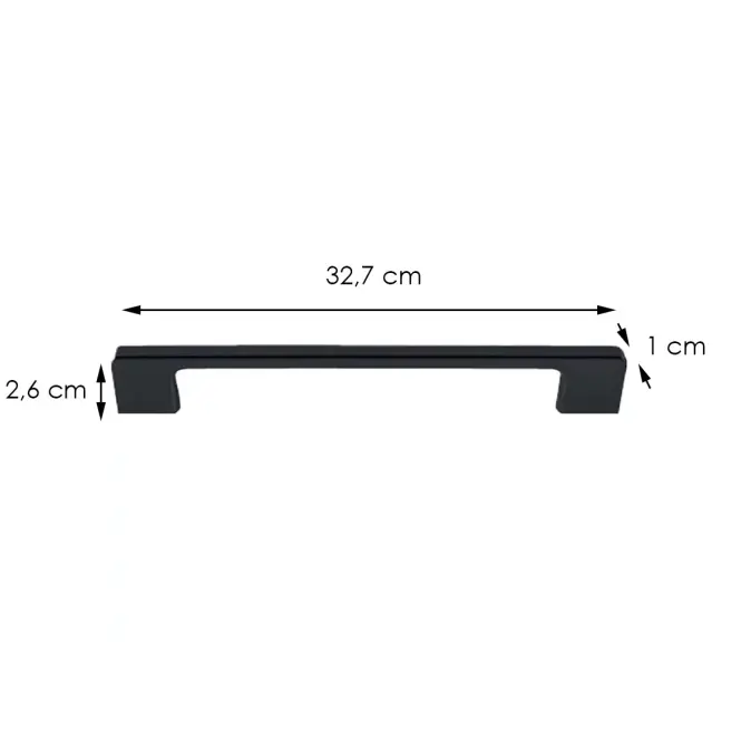 Fogantyú  fekete Uz 819/320-20 (320),2