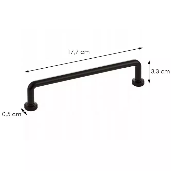 Fogantyú  Cső  Loft Black (160)