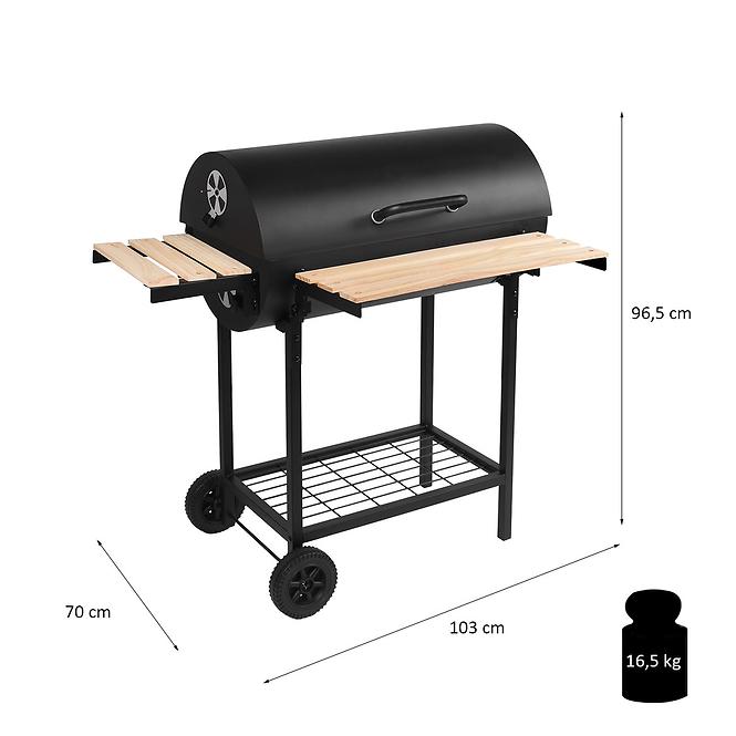 Faszéngrill Smoker JY-009