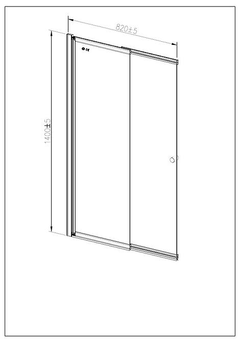 Kád üveglap Flex 140x82 króm