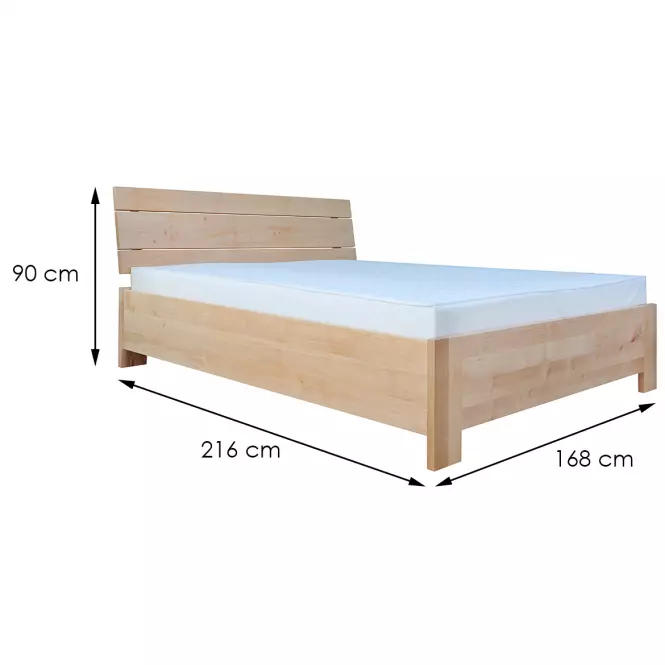 Ágy fa Halden Plus 160x200 természetes éger,7
