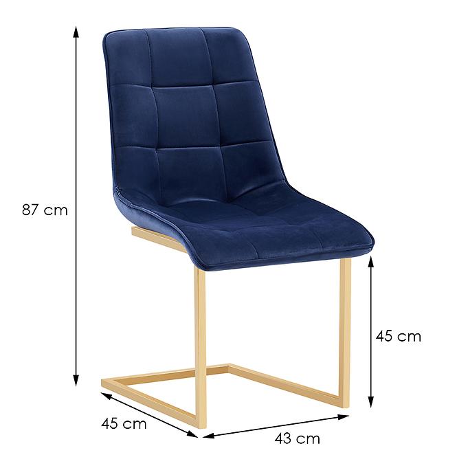 Szék Pafos Lct 917 Golden / Navy Blue,6