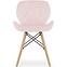 Készlet 4 szék Lago rózsaszín, bársony / fa lábak,4