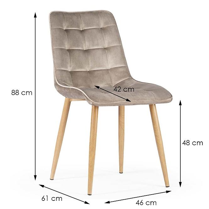 Készlet 2 szék Moli Bézs/ Láb tölgy
