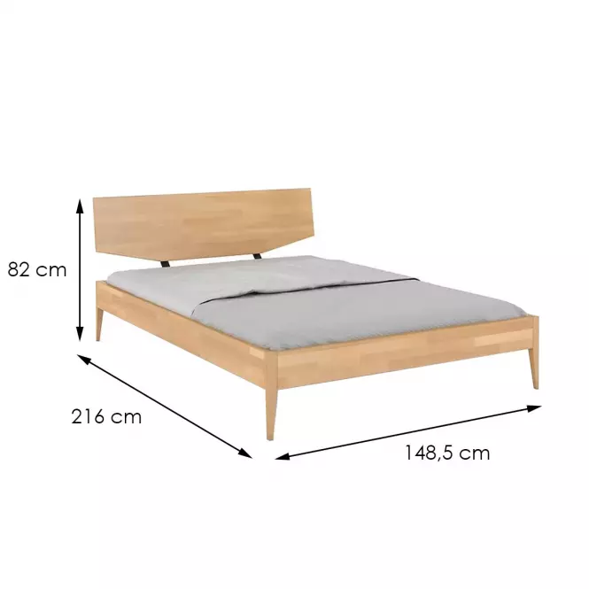 Ágy fa bükkfa Skandica Sund/140x200/természetes