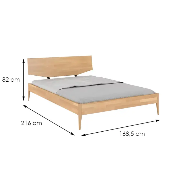 Ágy fa bükkfa Skandica Sund/160x200/természetes,3
