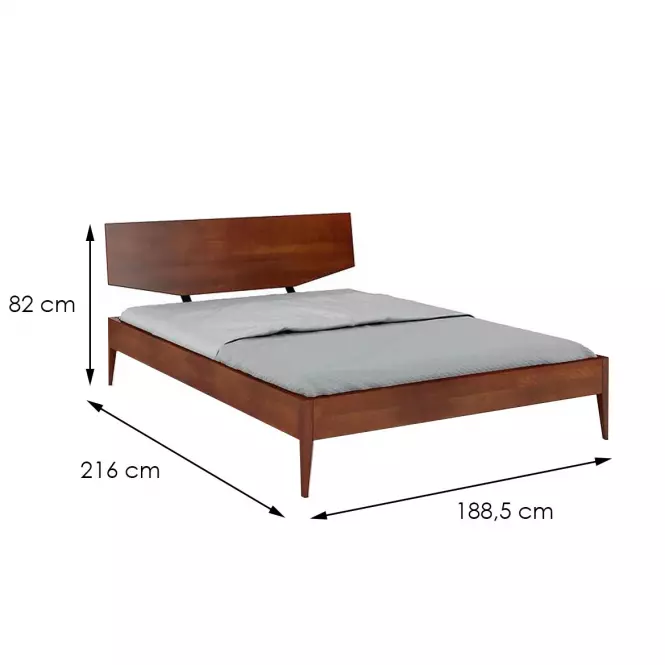 Ágy fa bükkfa Skandica Sund/180x200/Dió