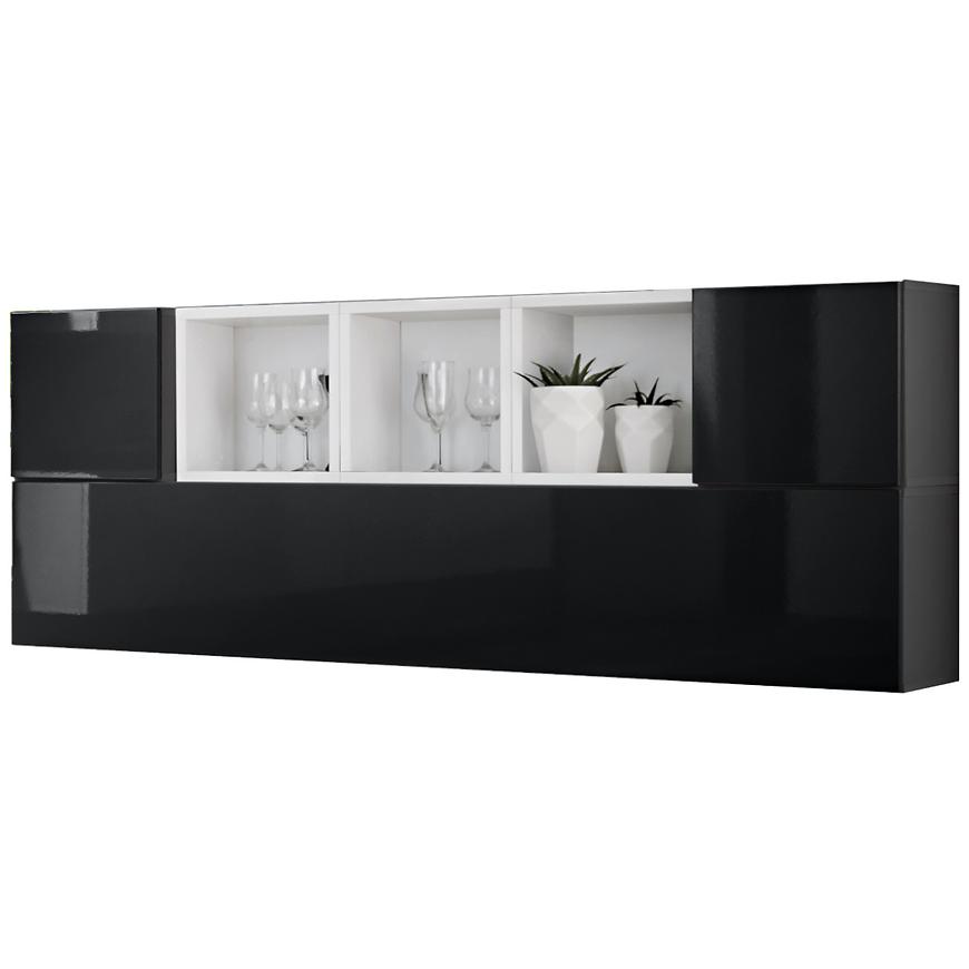 Komód Blox Sb V fekete/fehér