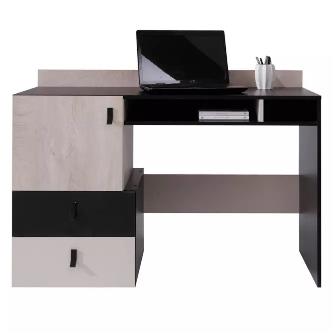 Íróasztal Planet Pl9 fekete/tölgy/bézs