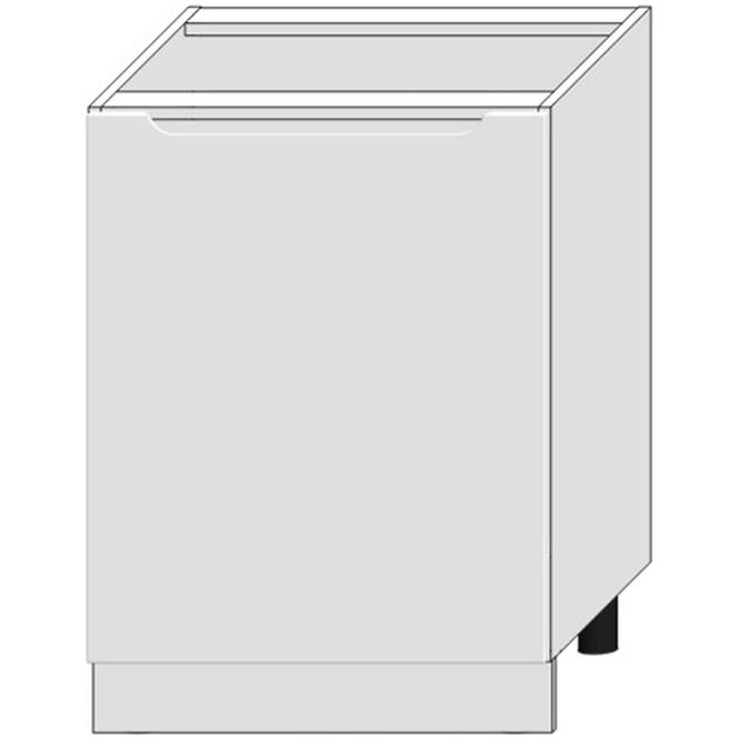 Konyhaszekrény Zoya D60pc Pl Fehér borsó/Fehér