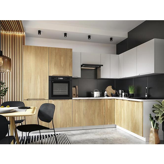 Konyhaszekrény Zoya D60sł 2133 Pl 2frFehér borsó/Fehér,4