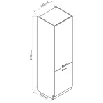 Konyhaszekrény Zoya D60lo 2133 Pl 2frFehér borsó/Fehér