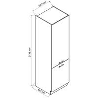 Konyhaszekrény Zoya D60lo 2133 Pl 2frFehér borsó/Fehér