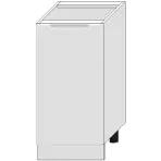 Konyhaszekrény Zoya D40 Pl Fehér borsó/Fehér