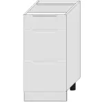 Konyhaszekrény Zoya D40s/3 Fehér borsó/Fehér