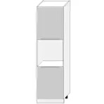 Konyhaszekrény Zoya D60pk 2133 Pl világos szürke matt /Fehér