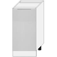 Konyhaszekrény Zoya D40 Pl világos szürke matt /Fehér