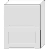 Konyhaszekrény Zoya W60grf/2 Sd fehér Borsó/fehér