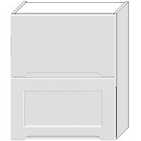 Konyhaszekrény Zoya W60grf/2 Sd fehér Borsó/fehér