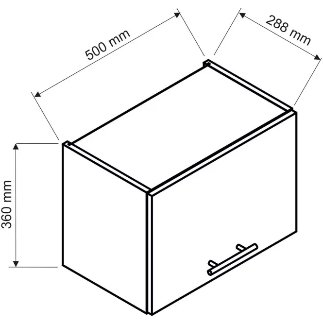Konyhaszekrény Zoya W50okgr fehér Borsó/fehér