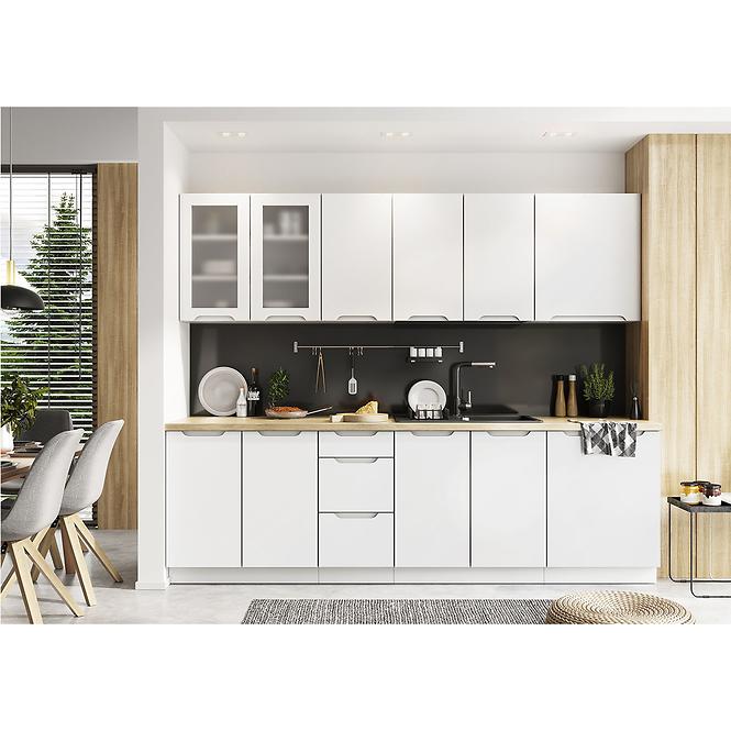 Konyhaszekrény Zoya W60/68 Slim Pl csuklyával  fekete Bi