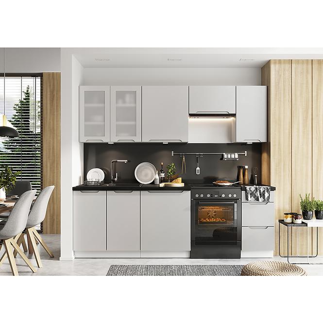 Konyhaszekrény Zoya W60/68 Slim Pl csuklyával  ezüst J