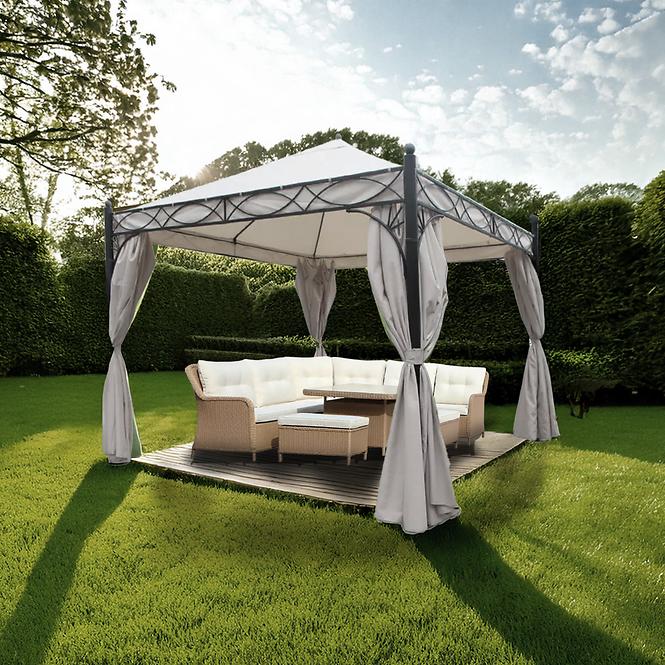 Kerti pavilon alumínium 3x3x3,05 m bézs