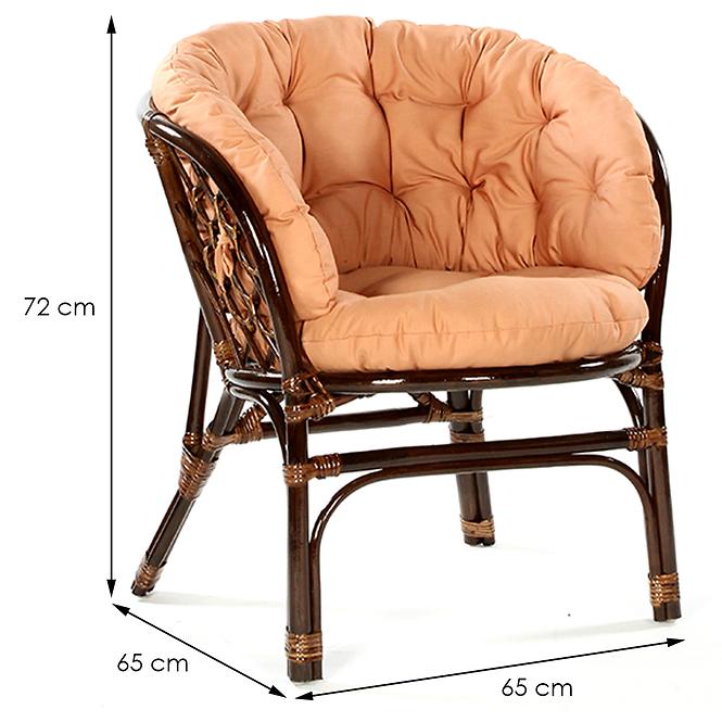Rattan szett Bahama sötétbarna/cappucino