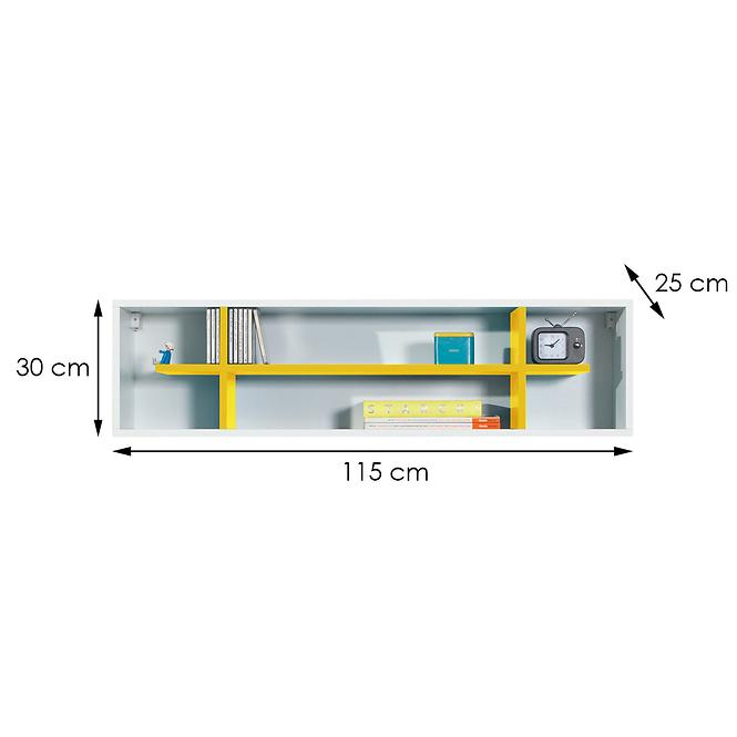 Polc Mobi MO-15 fehér / sárga,2