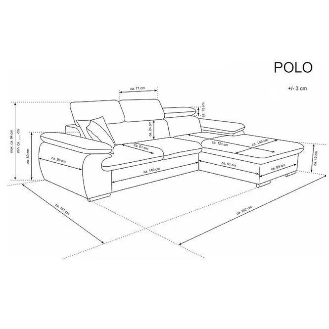 Sarokgarnitúra szett Polo J Gandar 79 + Gandar 71