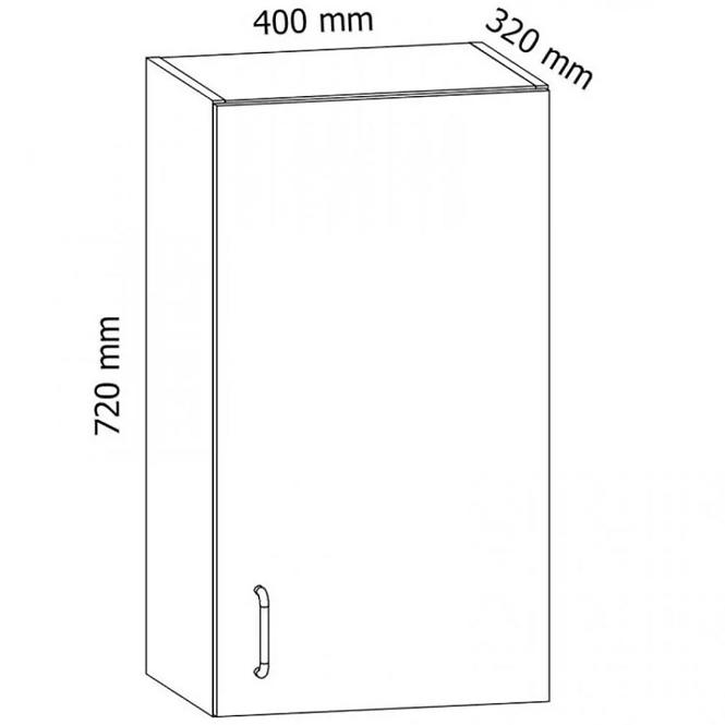 Konyhaszekrény Gardena G40 P jobb white