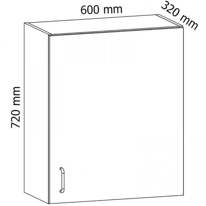 Konyhaszekrény Gardena G60 P white