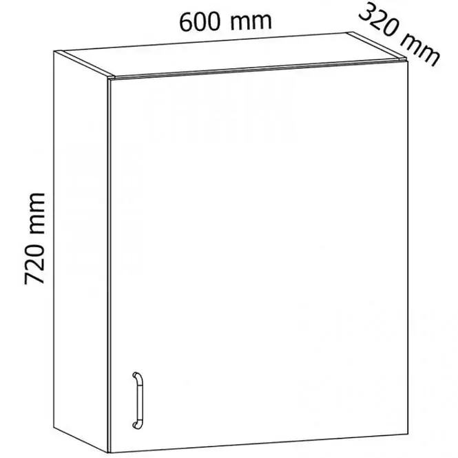 Konyhaszekrény Gardena G60 P white,2