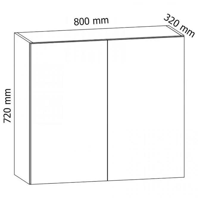 Konyhaszekrény Gardena G80C white