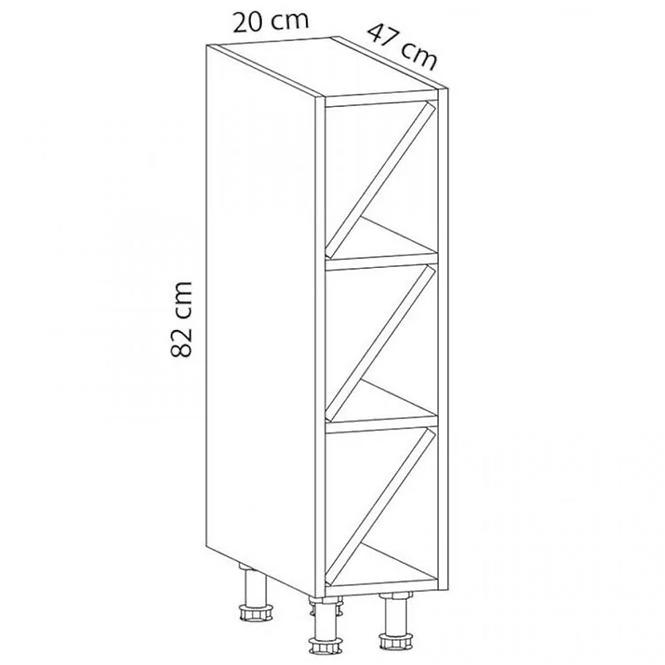 Konyhaszekrény Gardena D20W white