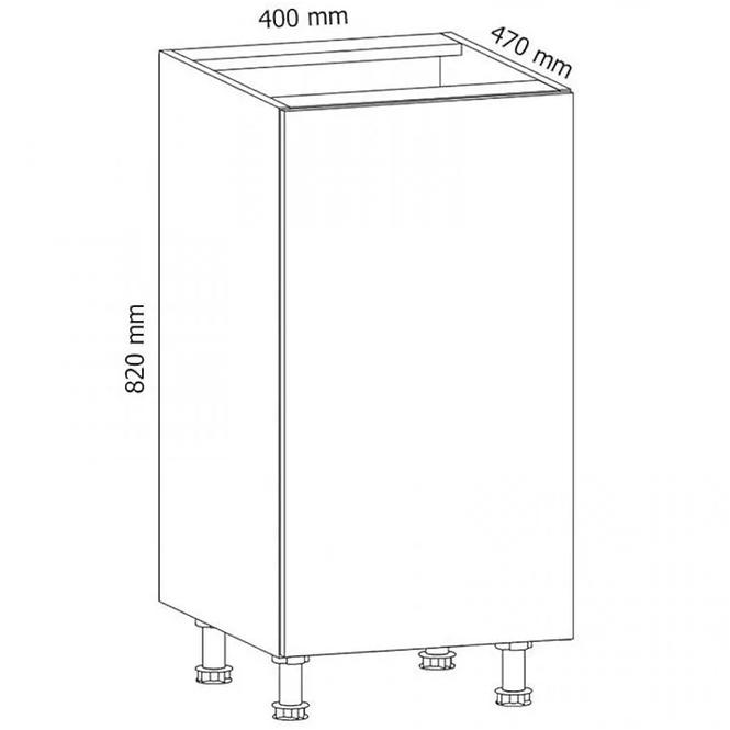 Konyhaszekrény Gardena D40 P white