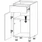 Konyhaszekrény Gardena D40S1 P white,2
