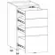 Konyhaszekrény Gardena D40S4 white,2