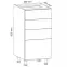 Konyhaszekrény Gardena D40S4 white,3