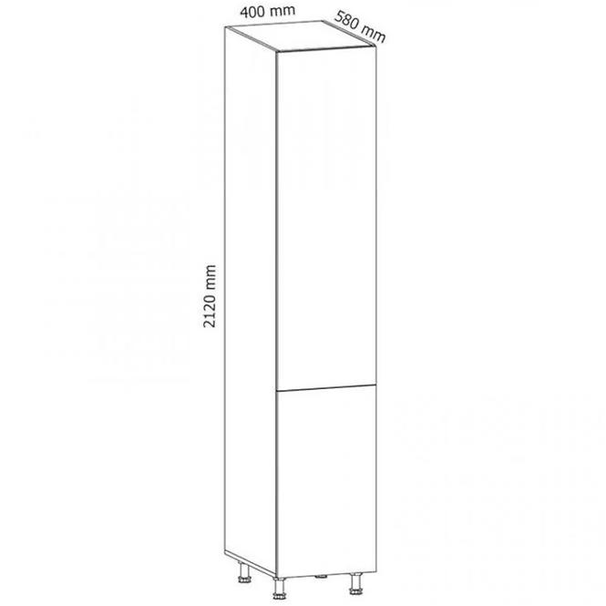 Konyhaszekrény Gardena D40SP P white