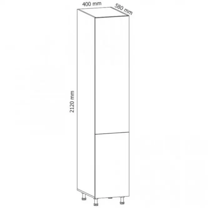 Konyhaszekrény Gardena D40SP P white,2