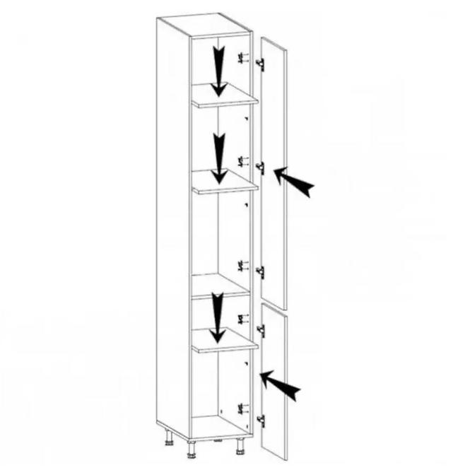 Konyhaszekrény Gardena D40SP P white