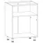 Konyhaszekrény Gardena D60 P white,3