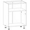 Konyhaszekrény Gardena D60 P white,3