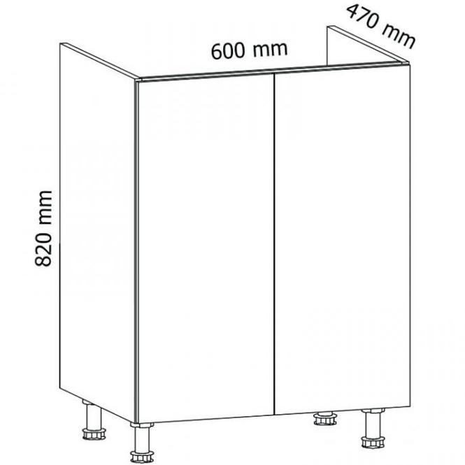 Konyhaszekrény Gardena D60Z white