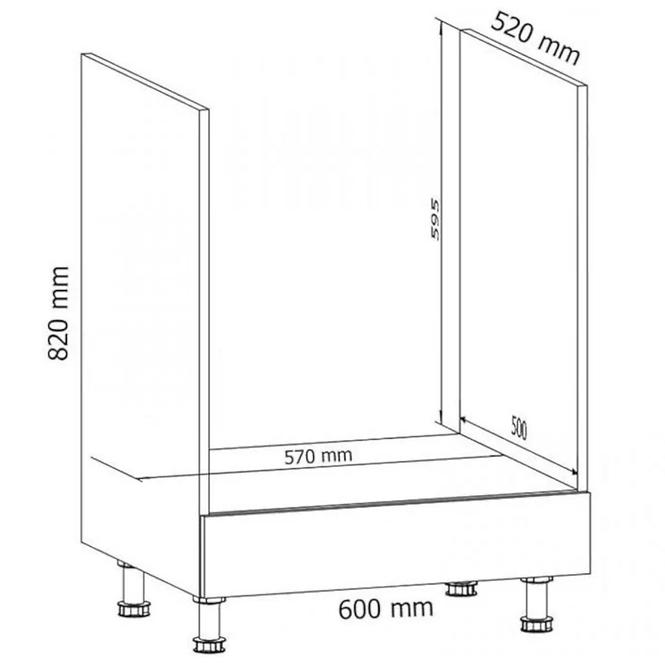 Konyhaszekrény Gardena D60ZK white