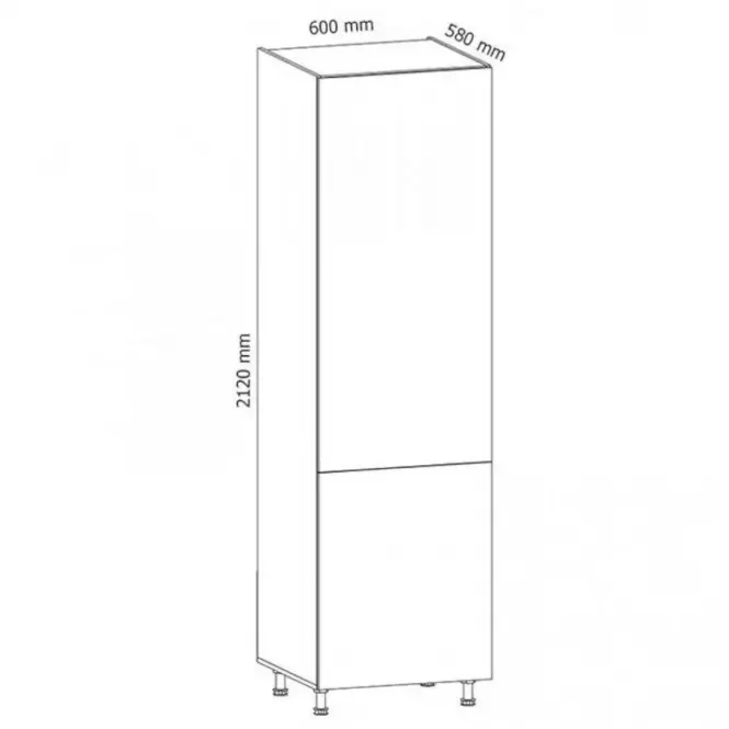 Konyhaszekrény Gardena D60ZL P white