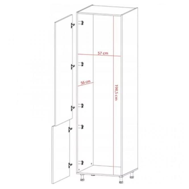 Konyhaszekrény Gardena D60ZL P white