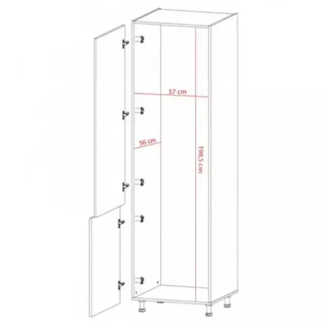 Konyhaszekrény Gardena D60ZL P white,3