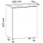Konyhaszekrény Gardena D60Z P white,2